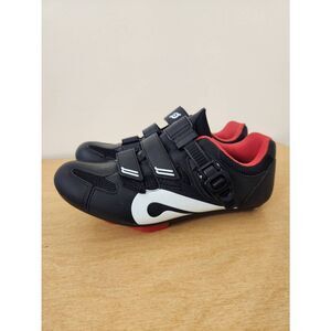Peloton Cycling Shoes unisex Size 40EU Black/Red 3 bolt adjustable 7US mens